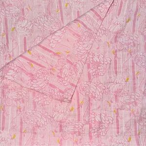 Pottery Barn Kids Swaddle Pink Flamingo Pattern Size 47” X 47” Organic Cotton